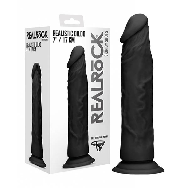 RealRock 7'' Realistic Dildo - Black